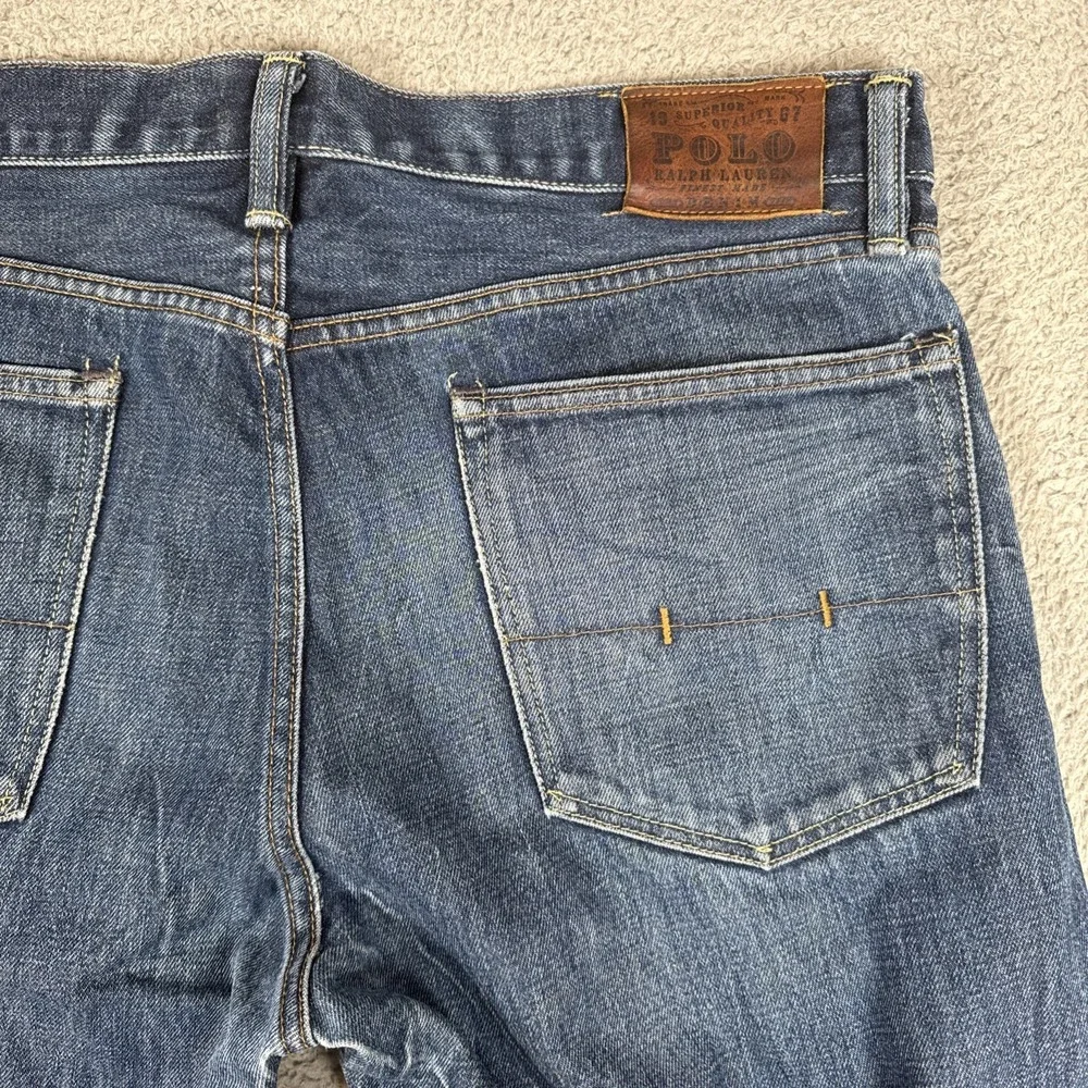 Polo Ralph Lauren Jeans Mens 35 x 32 Blue 100% Cotton Classic 867 Straight Leg